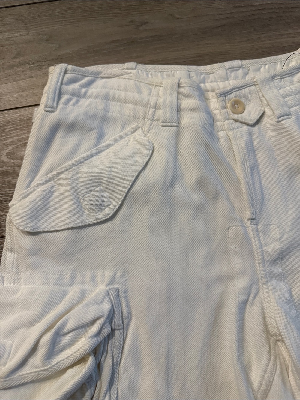 Vintage/Y2K Men’s Polo Off-White Cargo Shorts Sz M - Picture 5 of 12